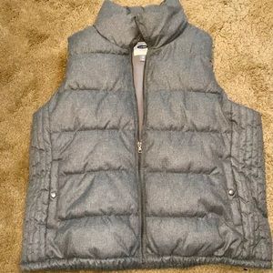 Old Navy Grey Fleece Puffer Vest (Women’s XXL)